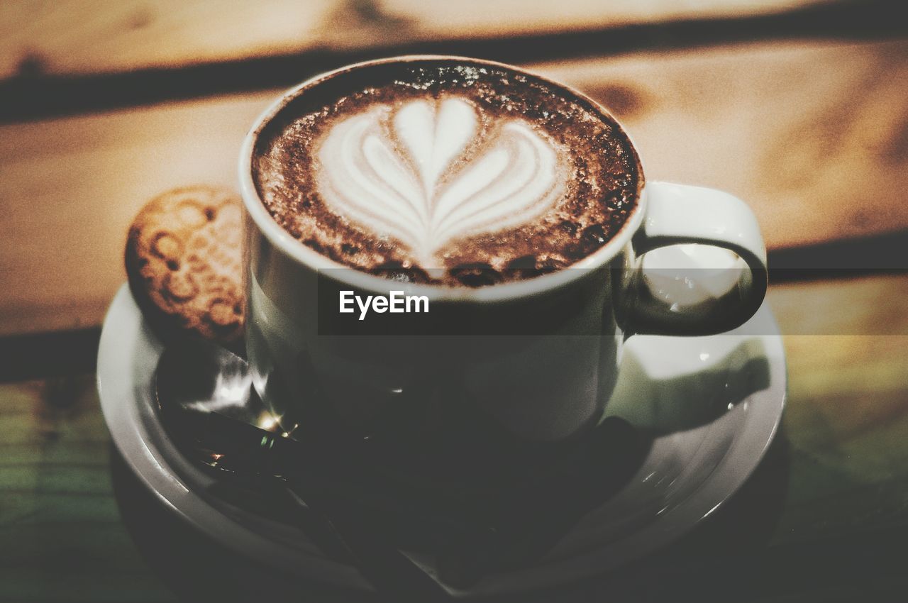 Close-up of coffee on table