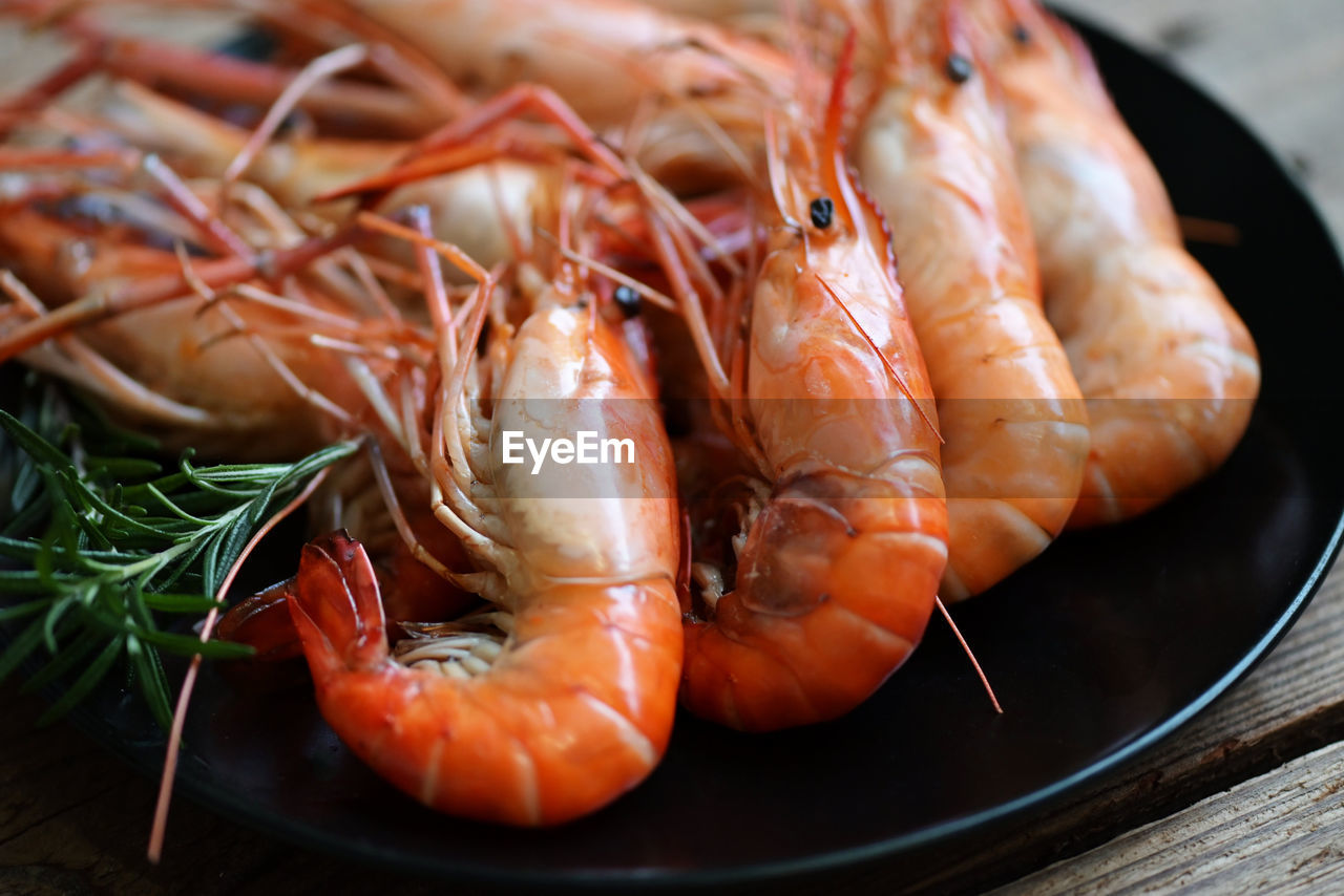 food, food and drink, seafood, freshness, shrimp, healthy eating, crustacean, wellbeing, dendrobranchiata, fish, animal, no people, seafood boil, shellfish, close-up, prawn, meal, indoors, plate, lobster, scampi, raw food, meat, table, selective focus, dinner, dish, gourmet