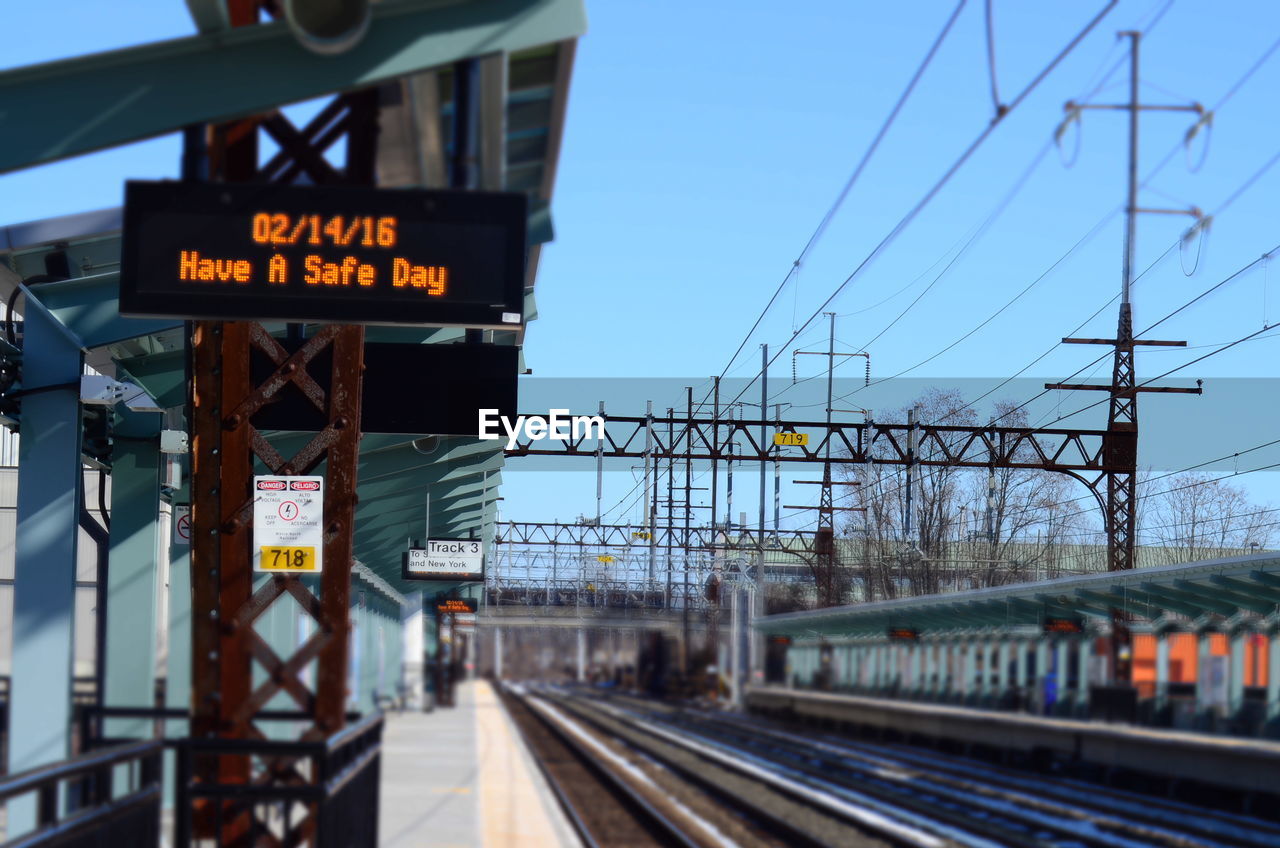 RAILROAD TRACKS AT RAILWAY STATION