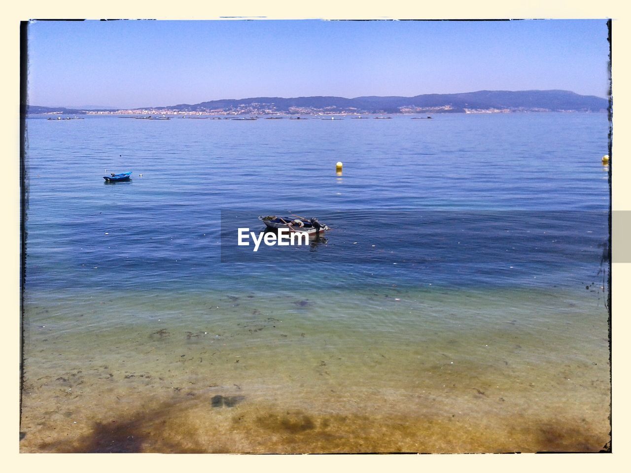 View of empty boat in water