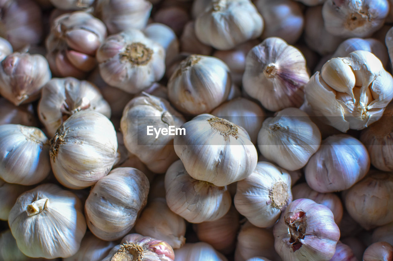 Full frame shot of garlic