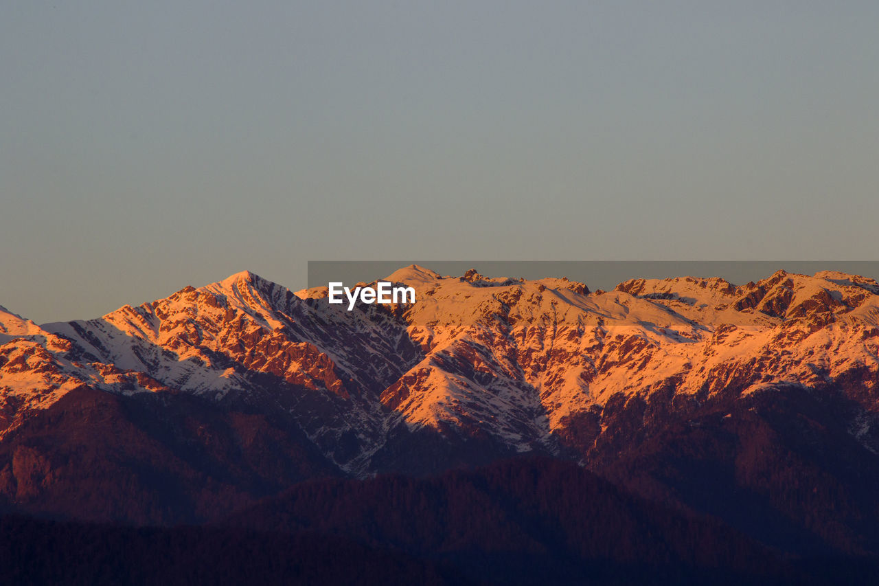 Egrisi mountain landscape, winter landscape in samegrelo, georgia