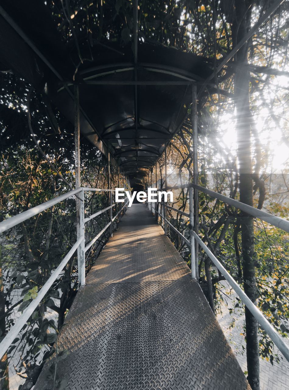 high angle view of bridge at night