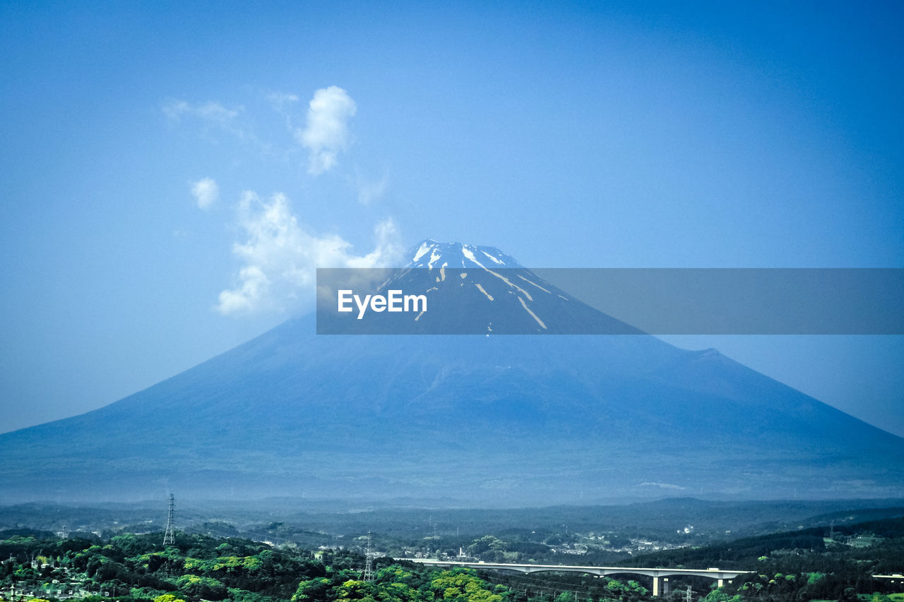 AERIAL VIEW OF VOLCANIC LANDSCAPE AGAINST SKY