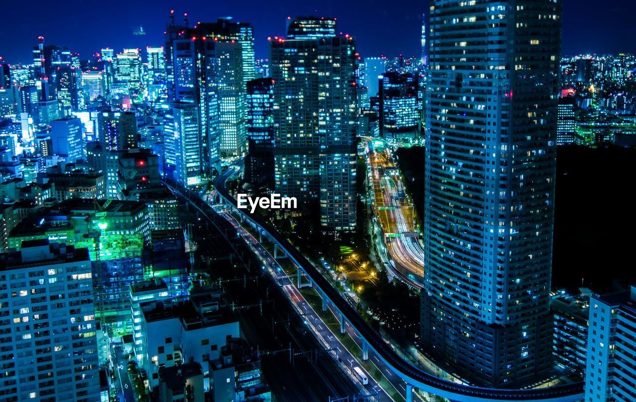 Night cityscape, tokyo, japan