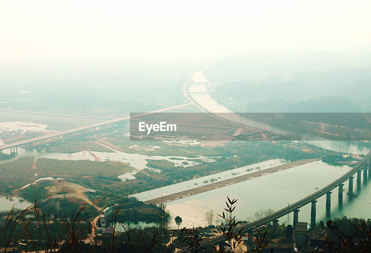 AERIAL VIEW OF MOUNTAIN RANGE