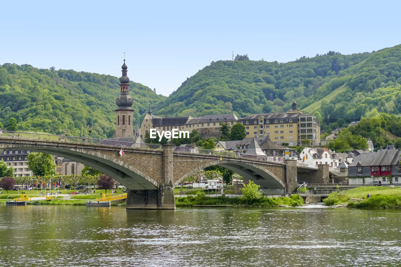 Scenery around cochem, a town at moselle river in rhineland-palatinate, germany, at summer time