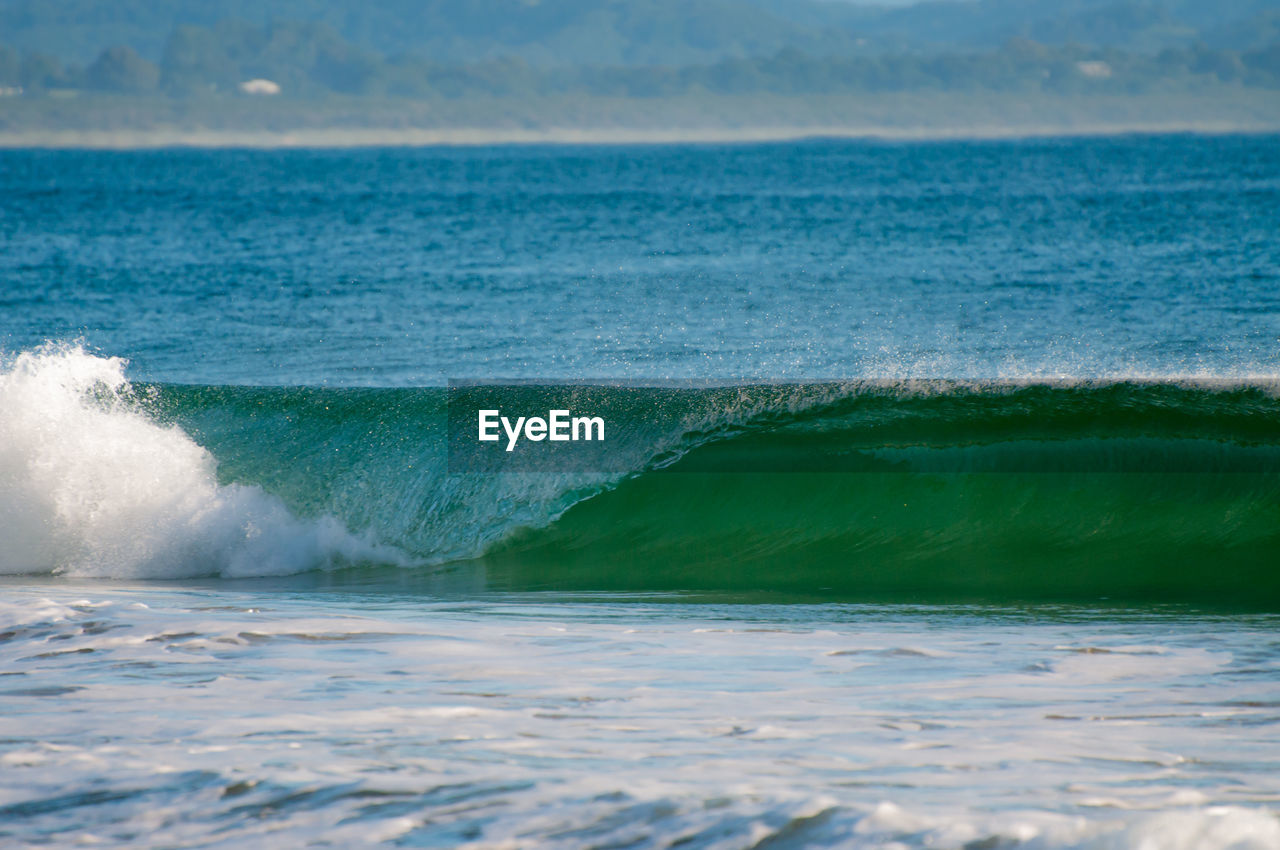 Waves rushing towards shore