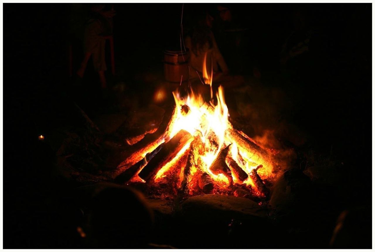 CAMPFIRE AT NIGHT