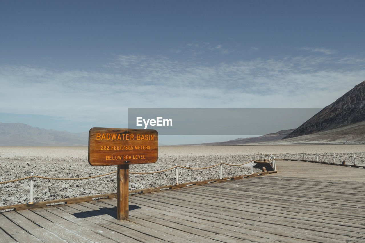 Sign in death valley