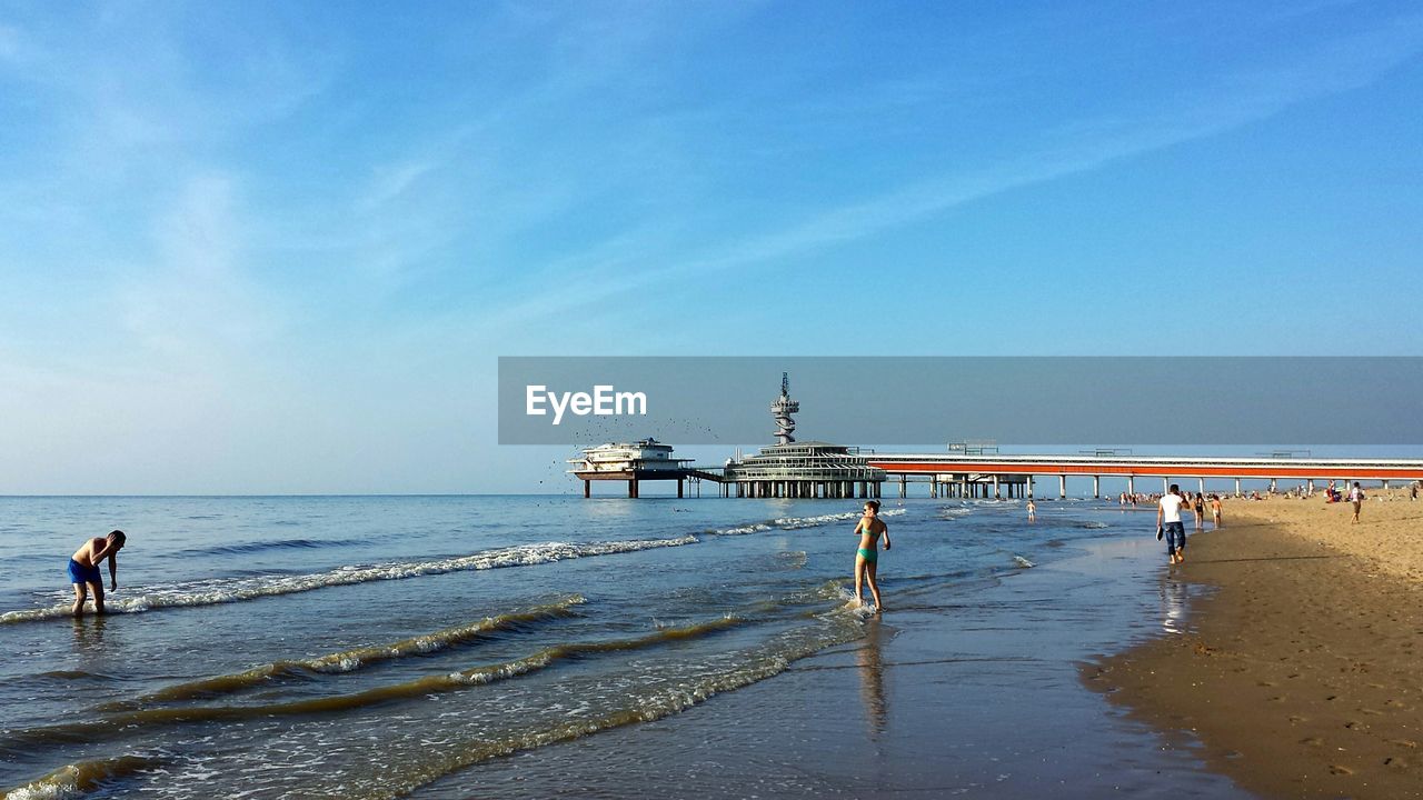 Scheveningen pier on sea