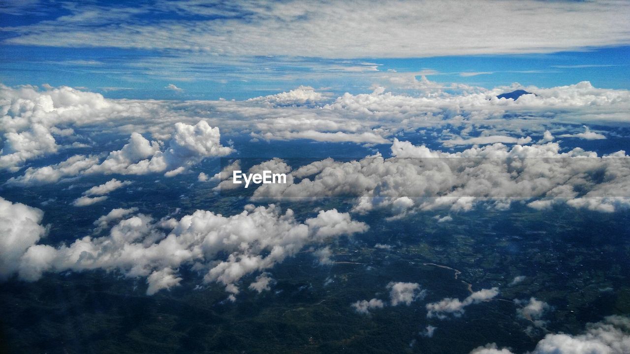 Aerial view of clouds in sky