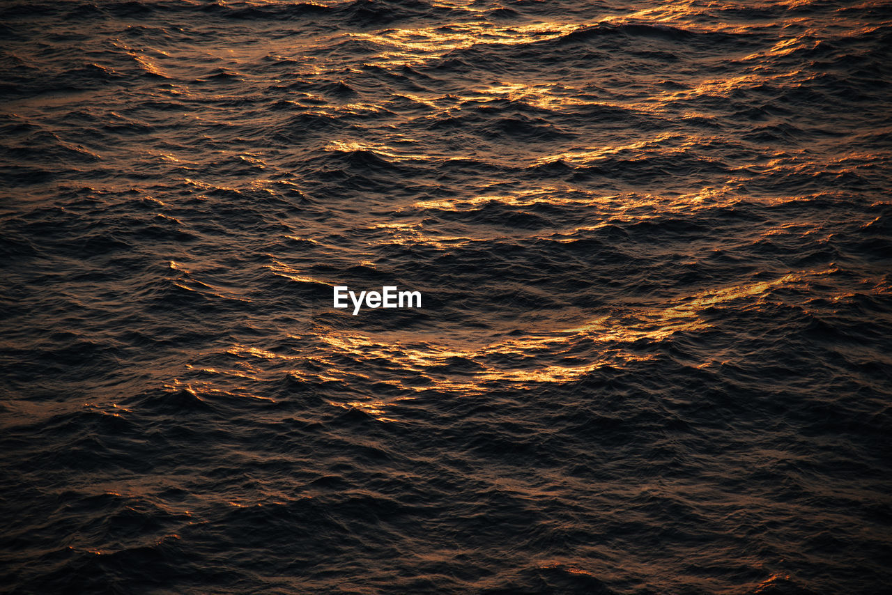 Full frame shot of sea during sunset