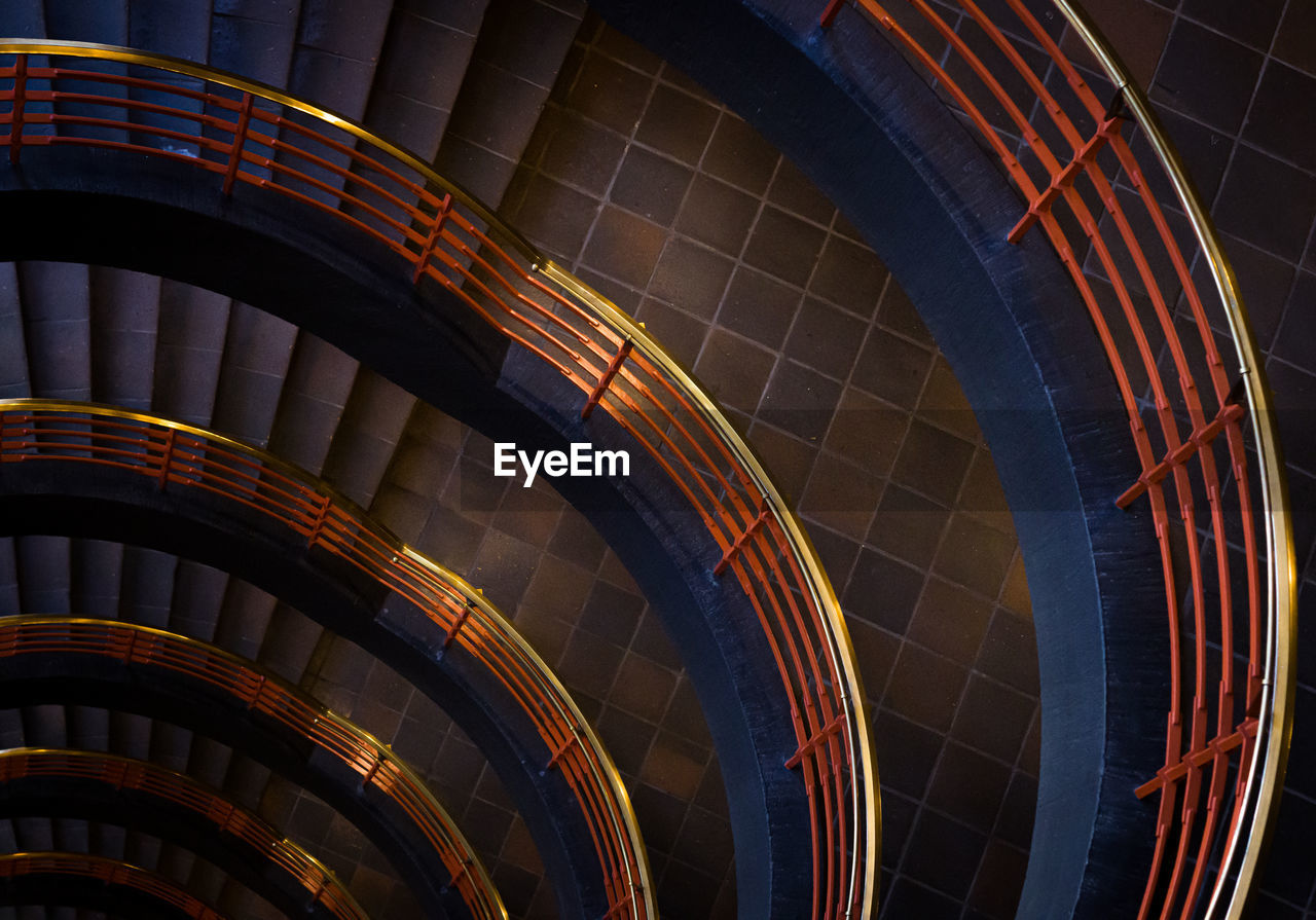 Low angle view of spiral staircase