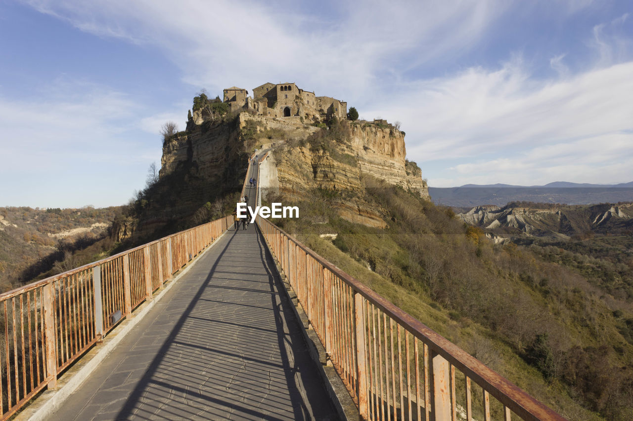 Amazing city of civita di bagnoregio in italy, perched on a tuff mountain