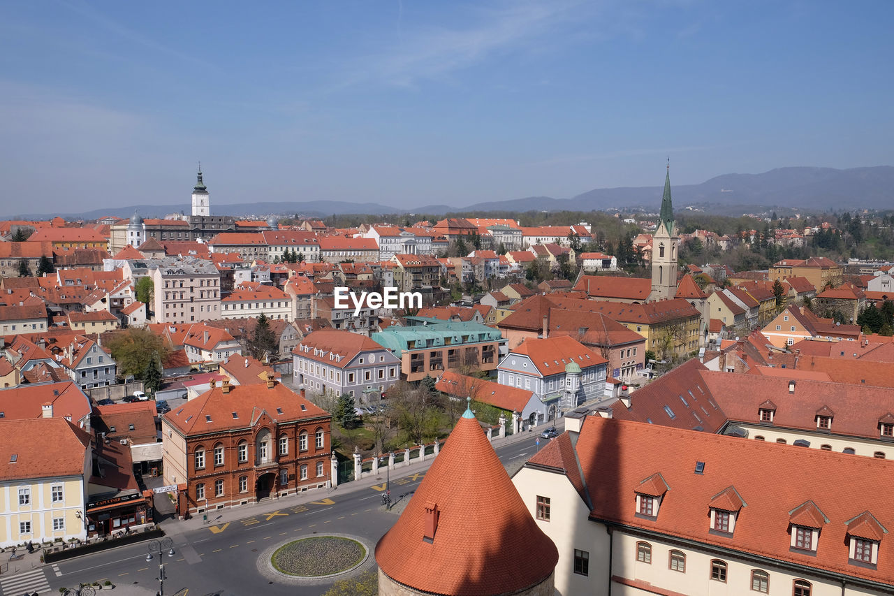 View of the zagreb from the tower of the cathedral