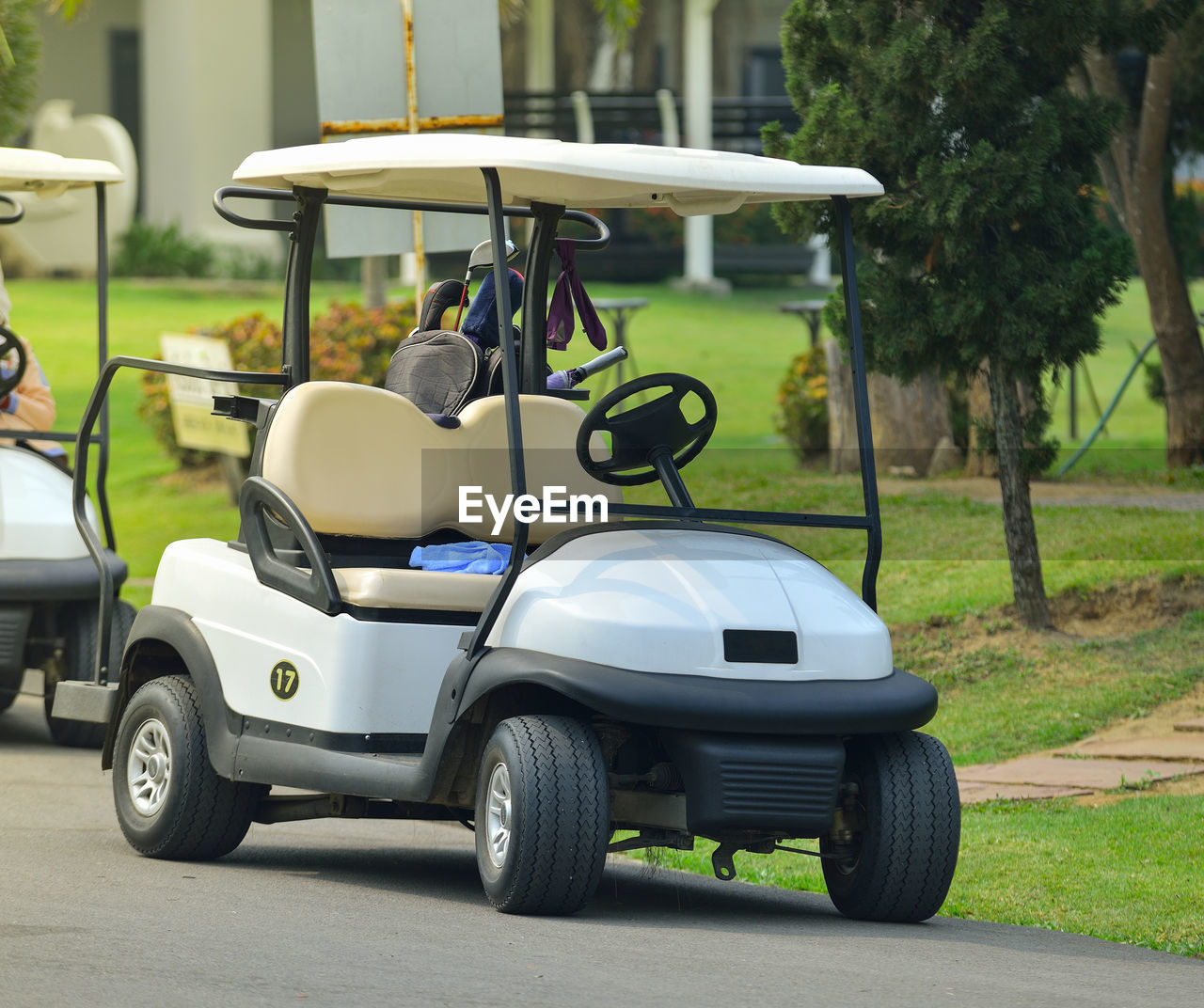 Golf cart on road