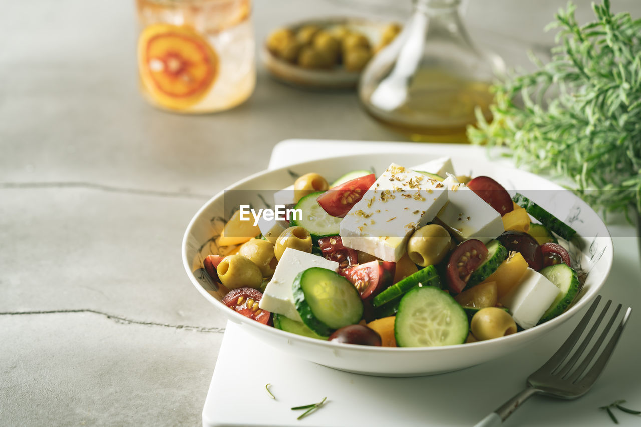 close-up of food in plate on table