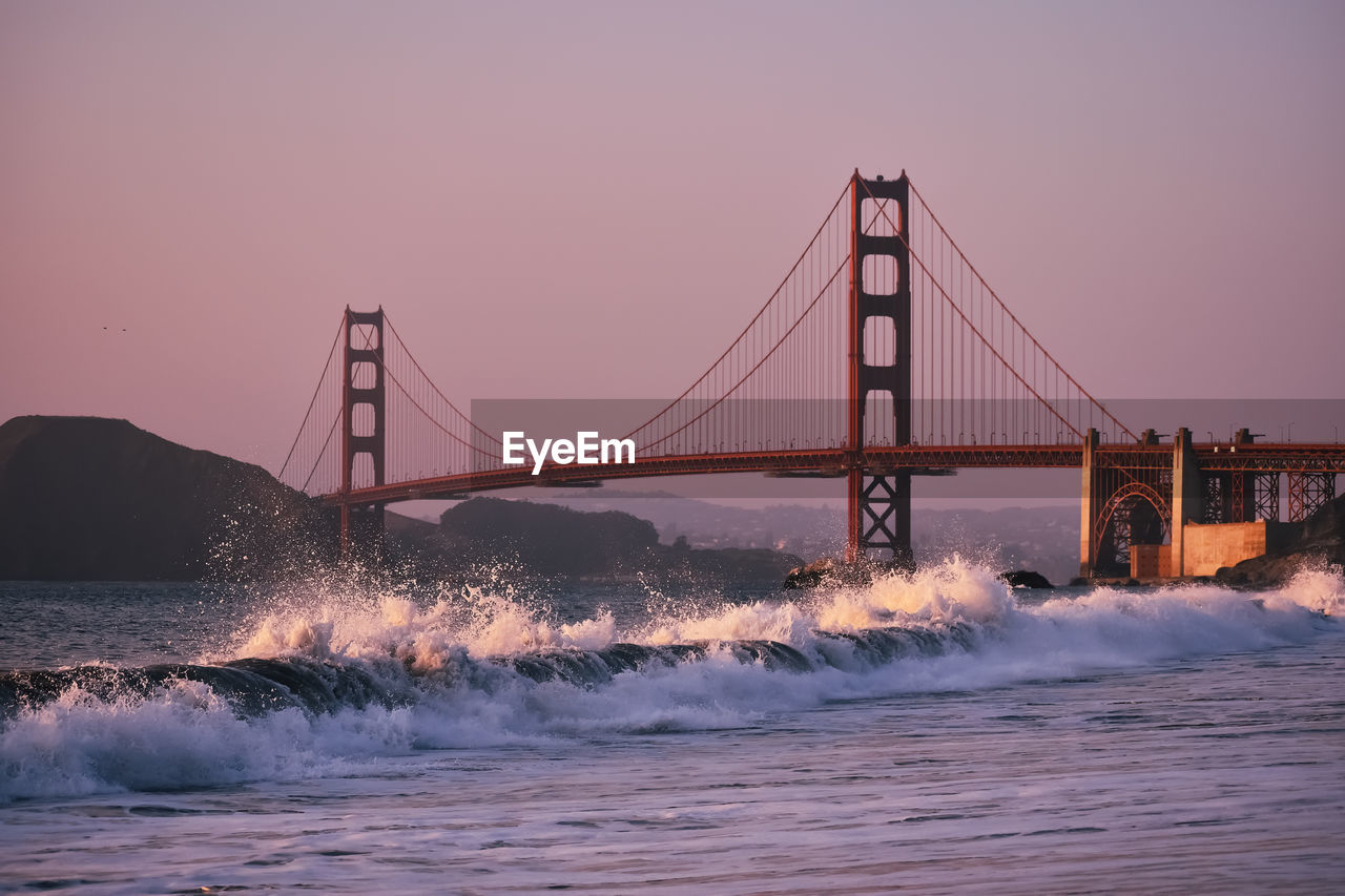 View of suspension bridge