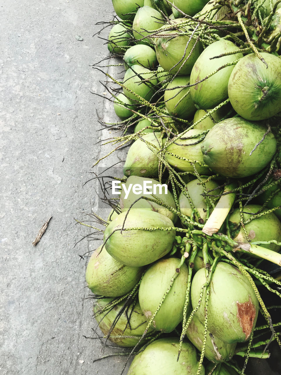 High angle view of fruits for sale