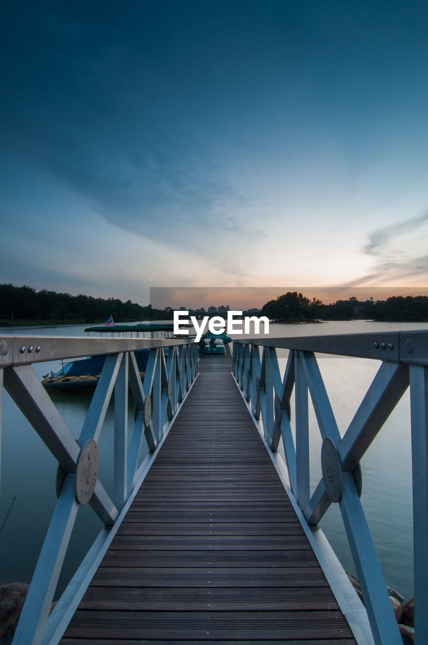 View of pier in sea