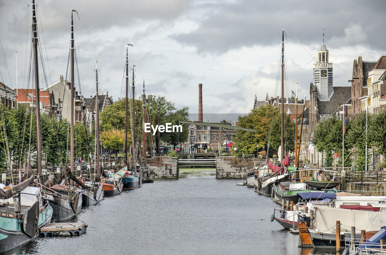Canal in delfshaven, rotterdam