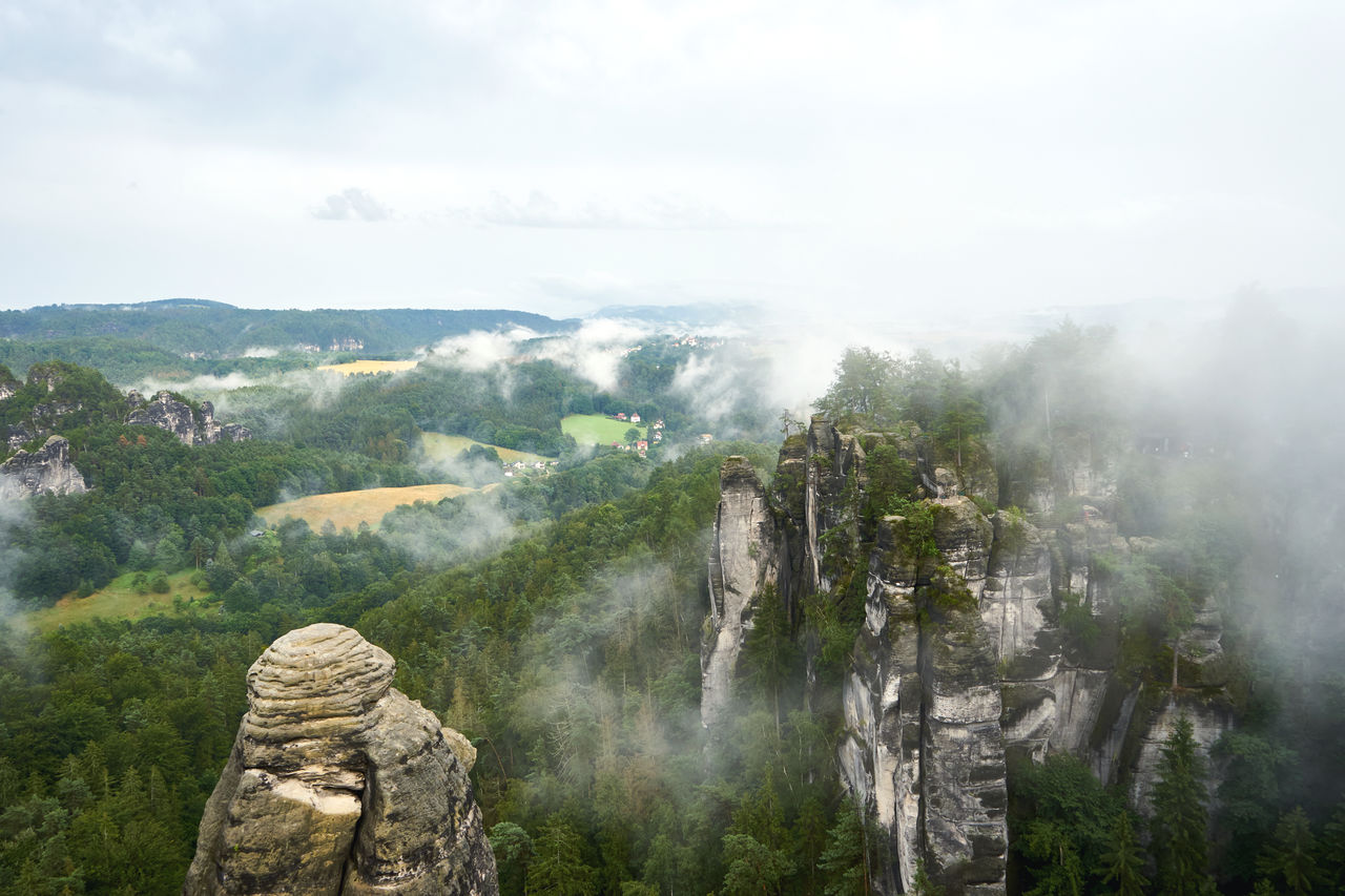 Scenic view of land against sky