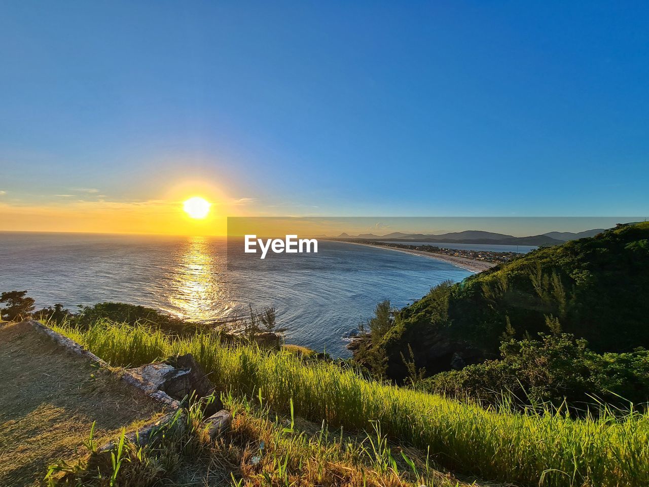 SCENIC VIEW OF SEA DURING SUNSET