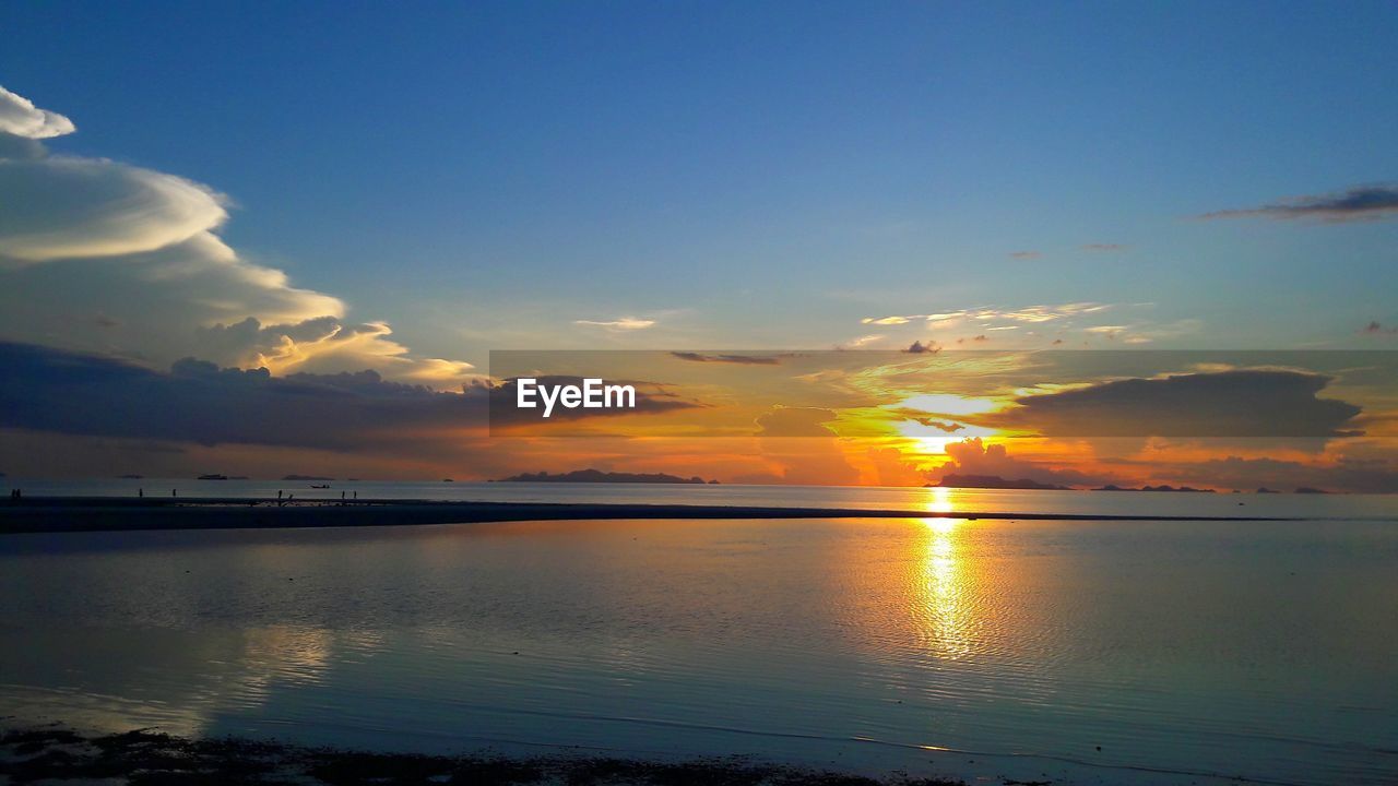 SCENIC VIEW OF SEA DURING SUNSET