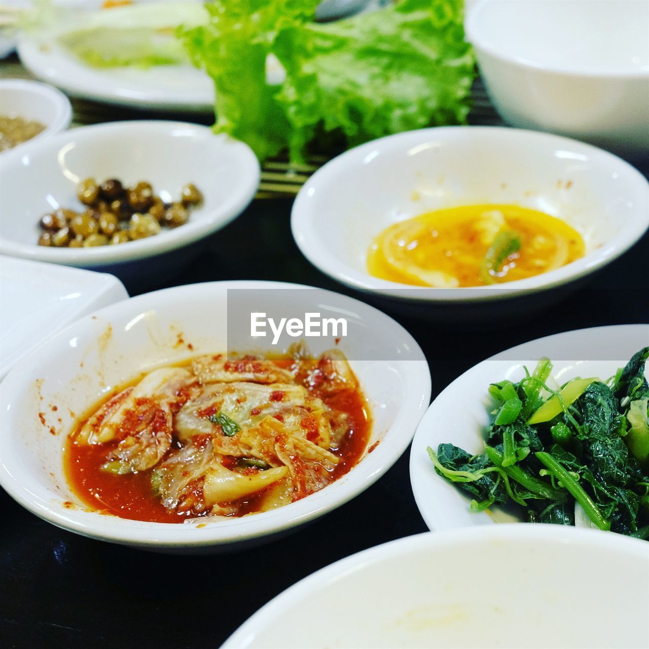 Close-up of korean food