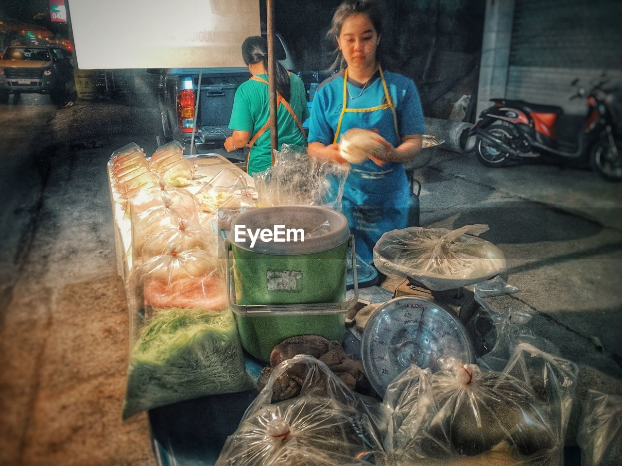 WOMAN EATING FOOD