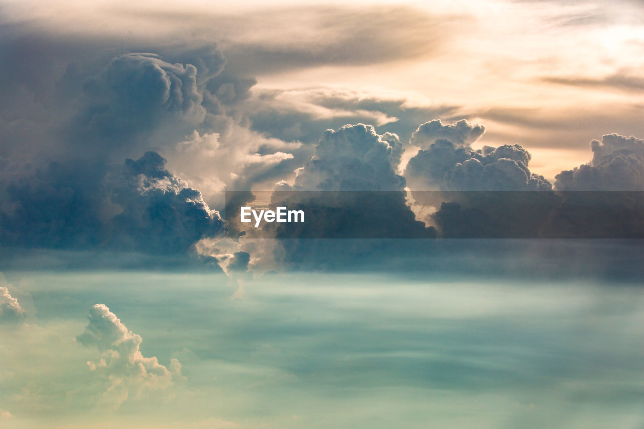 Clouds of shades with layers of fog and drama - bandung, indonesia