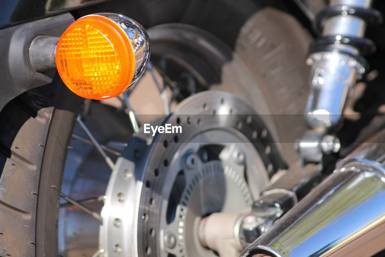 Close-up of vehicle tail light