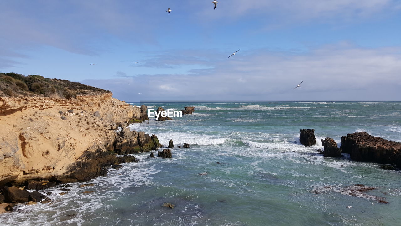 Scenic view of sea against sky