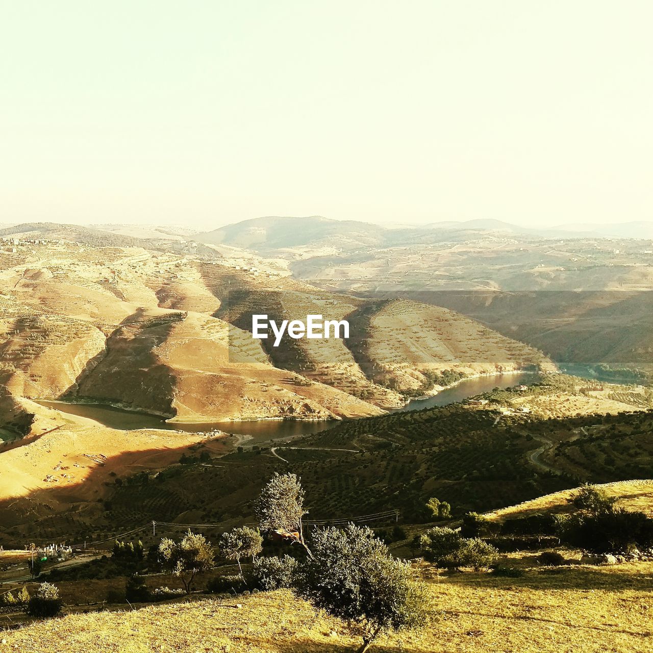 AERIAL VIEW OF LANDSCAPE AGAINST CLEAR SKY