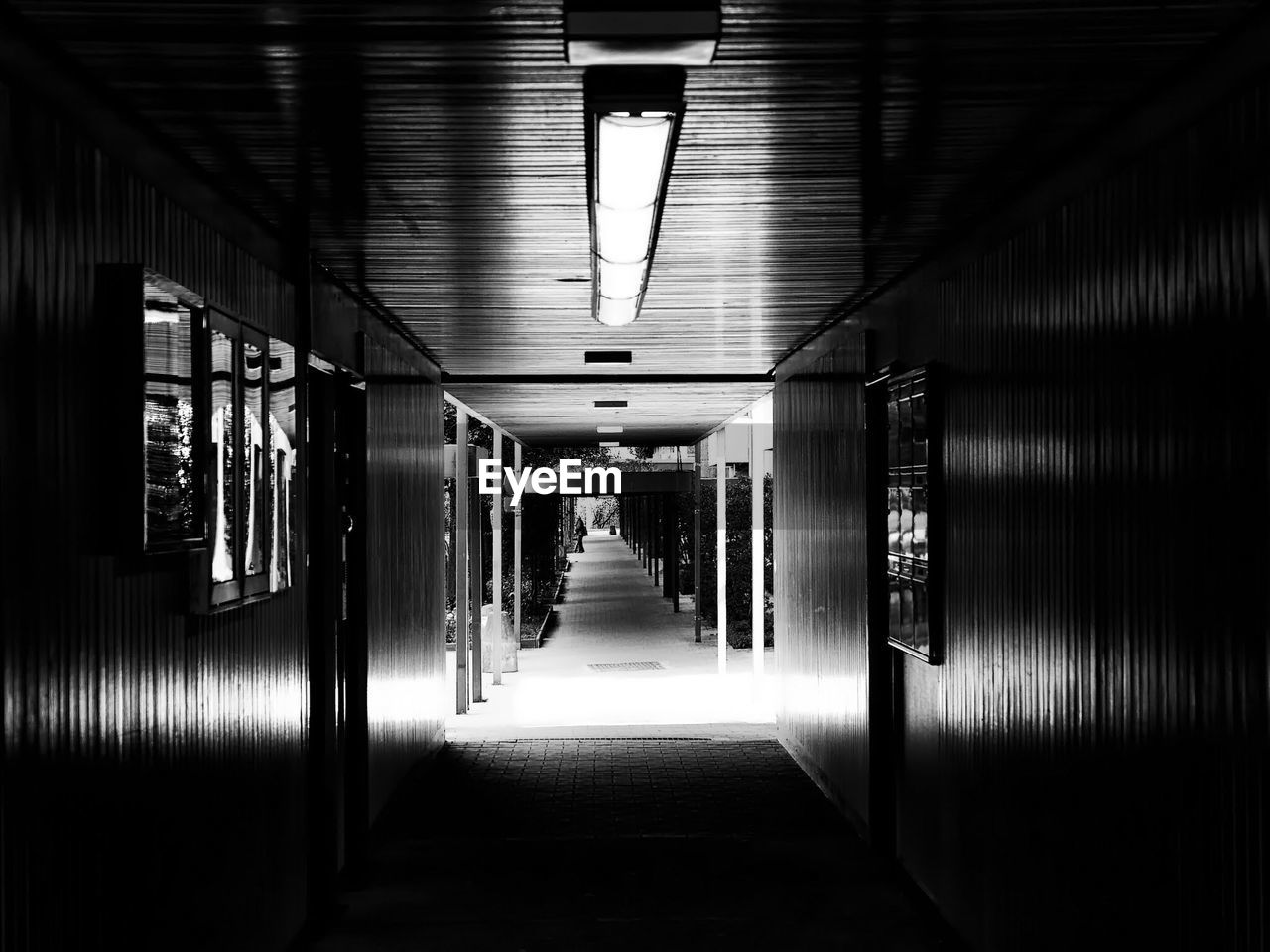 Empty dark corridor