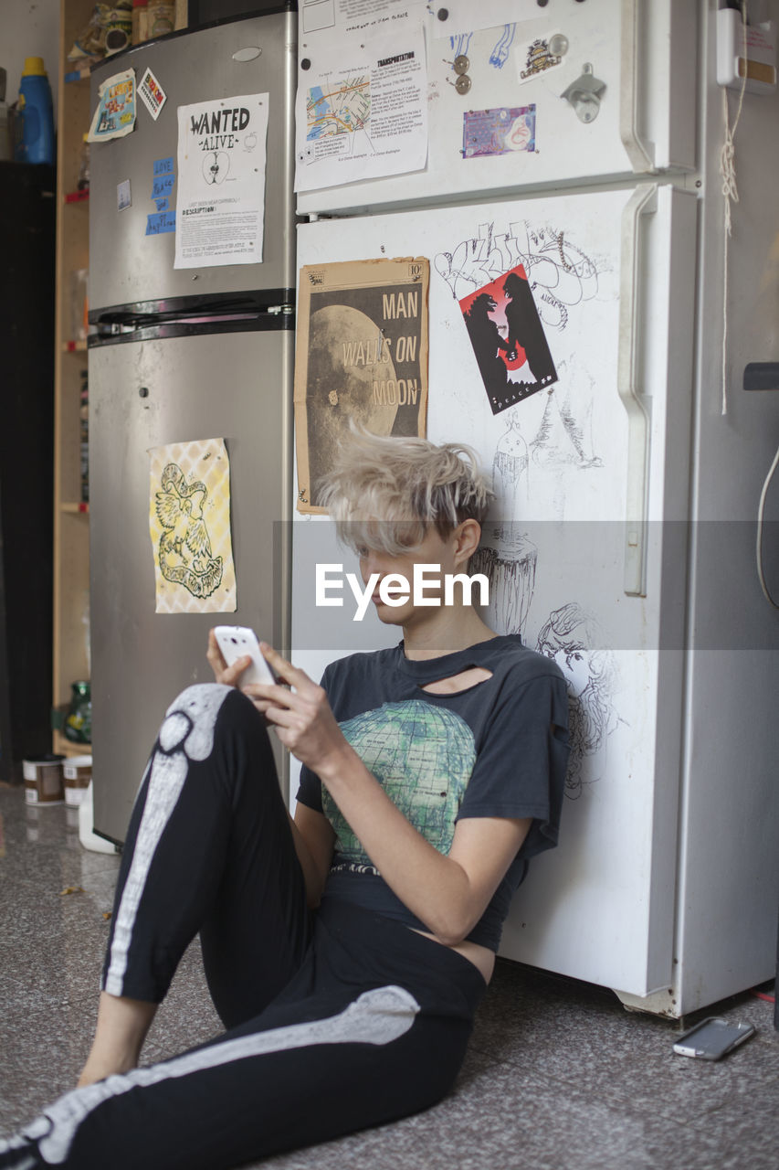 Young woman hanging out in her apartment