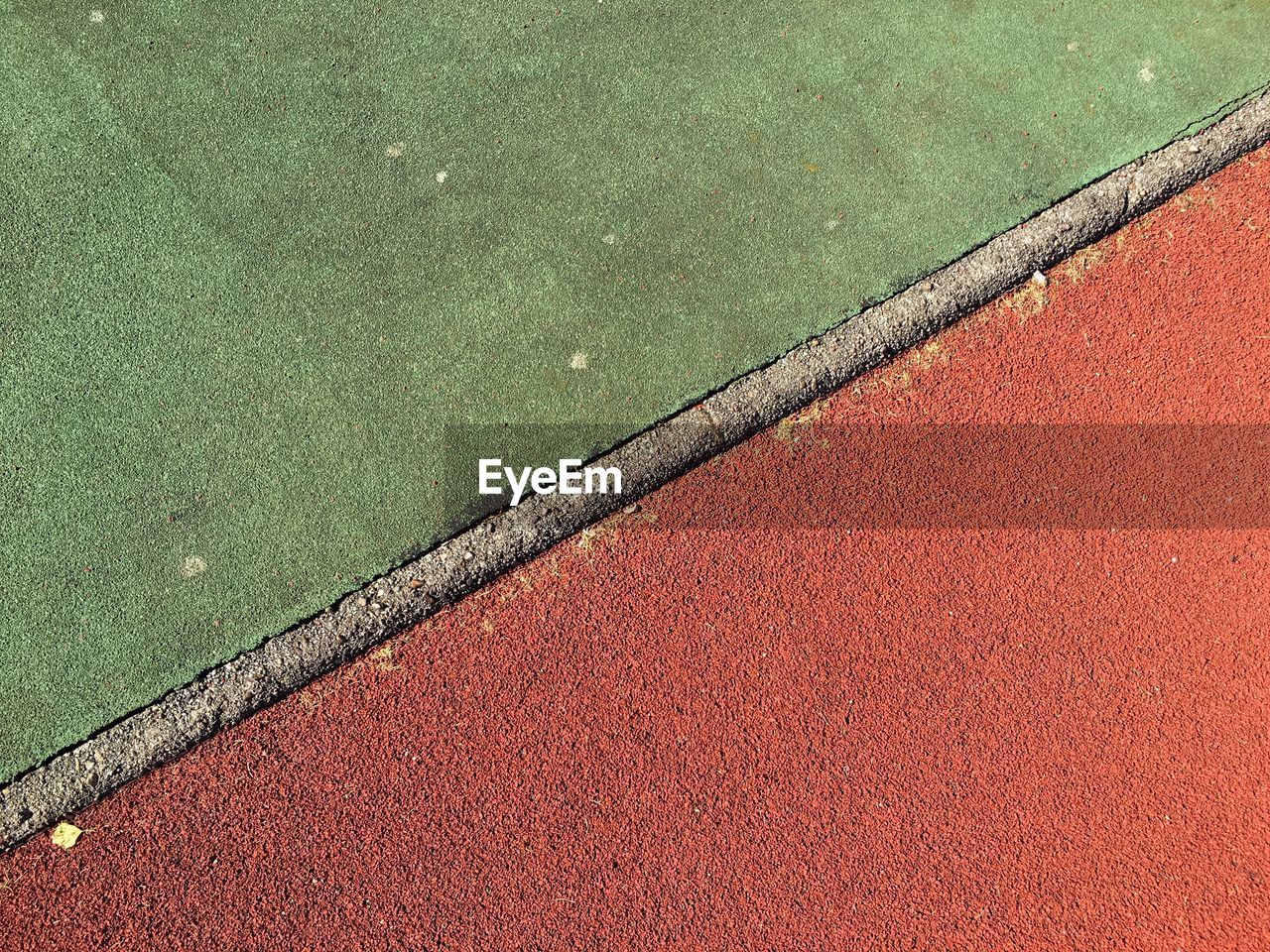 High angle view of playing field