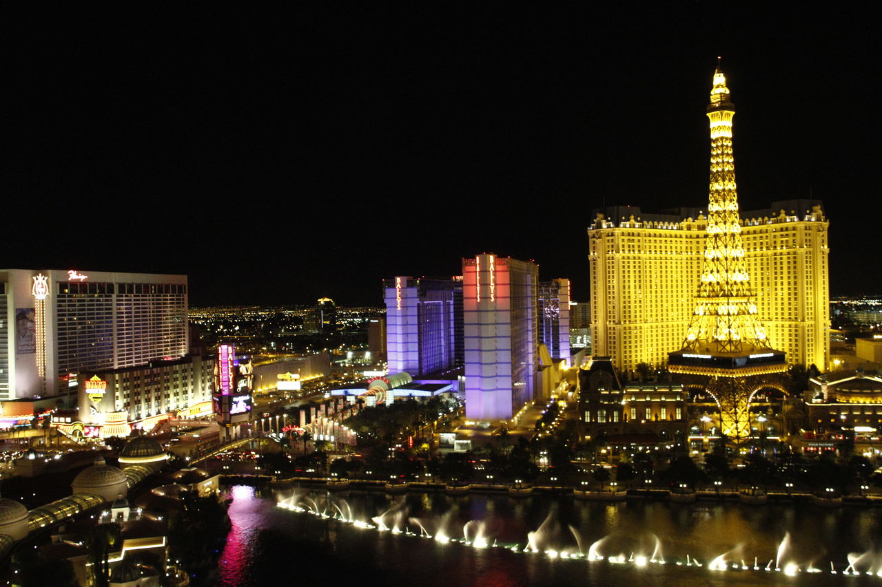 ILLUMINATED CITY AT NIGHT