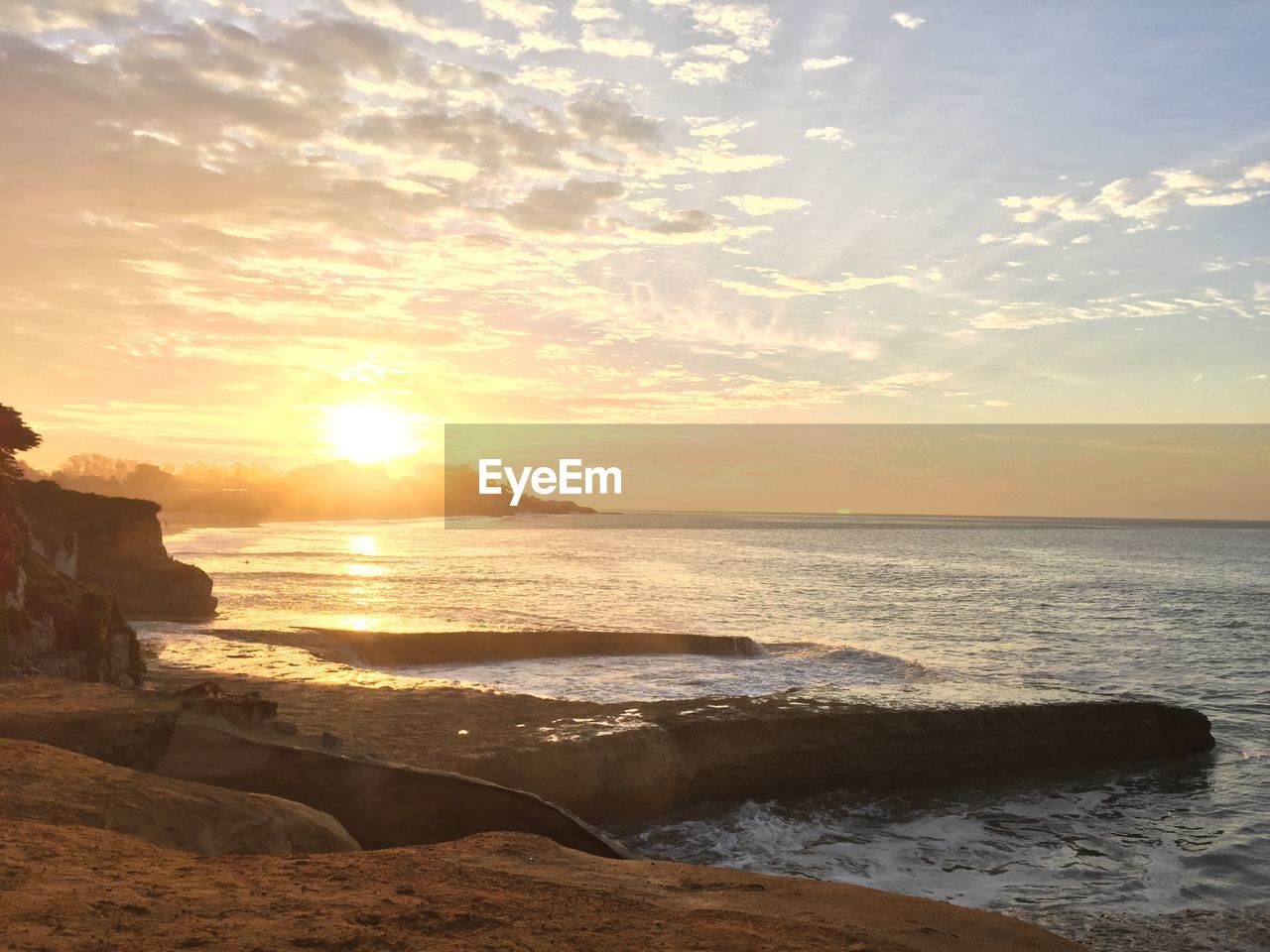 VIEW OF SEA AT SUNSET