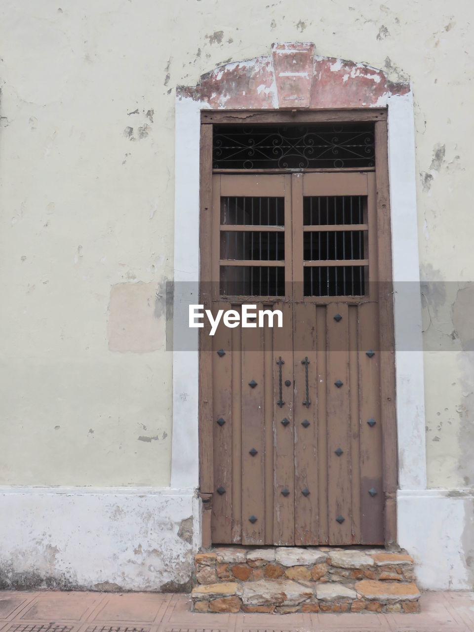 Exterior of house with closed door