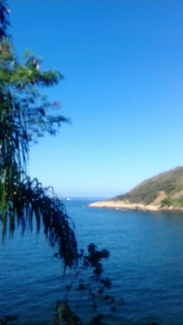 SCENIC VIEW OF BLUE SEA AND CLEAR SKY