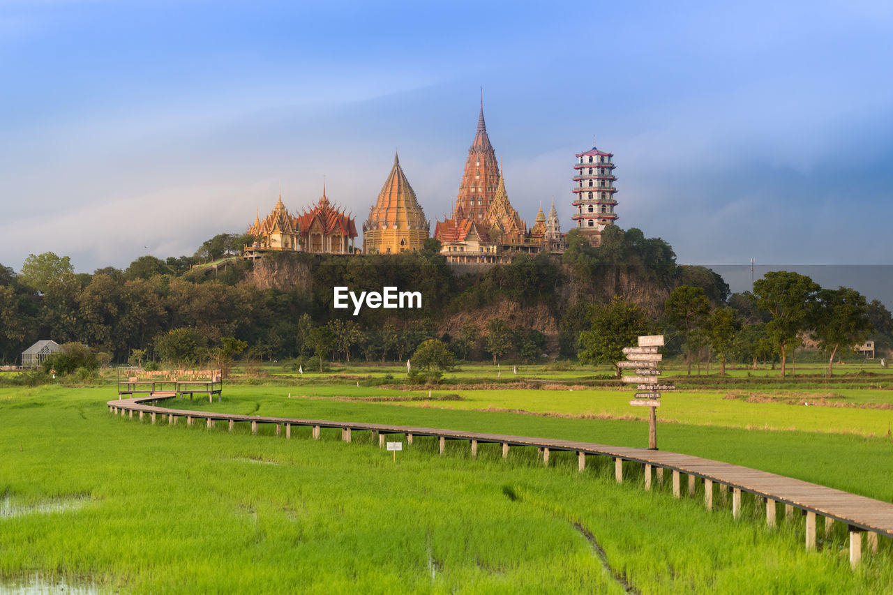 Low angle view of temple against sky