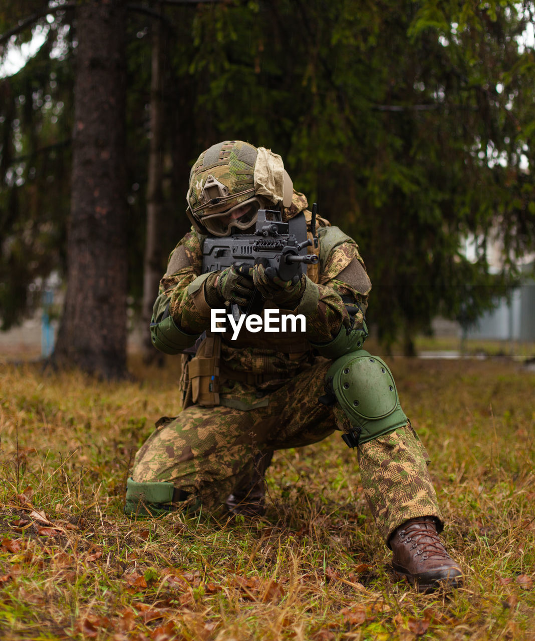 Ukraine soldier in full uniform