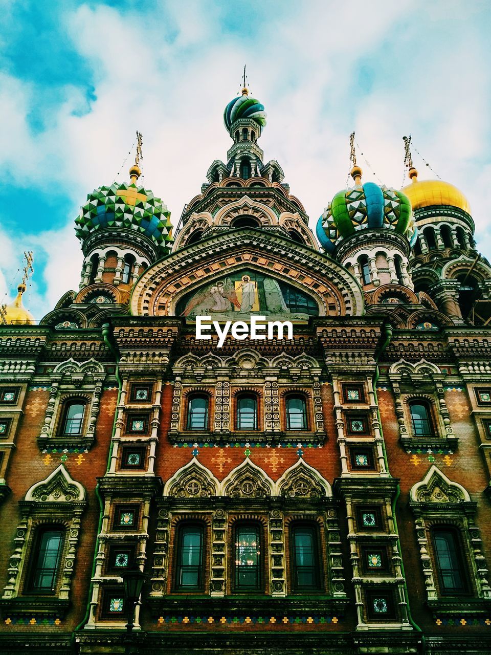 Low angle view of church of the savior on blood