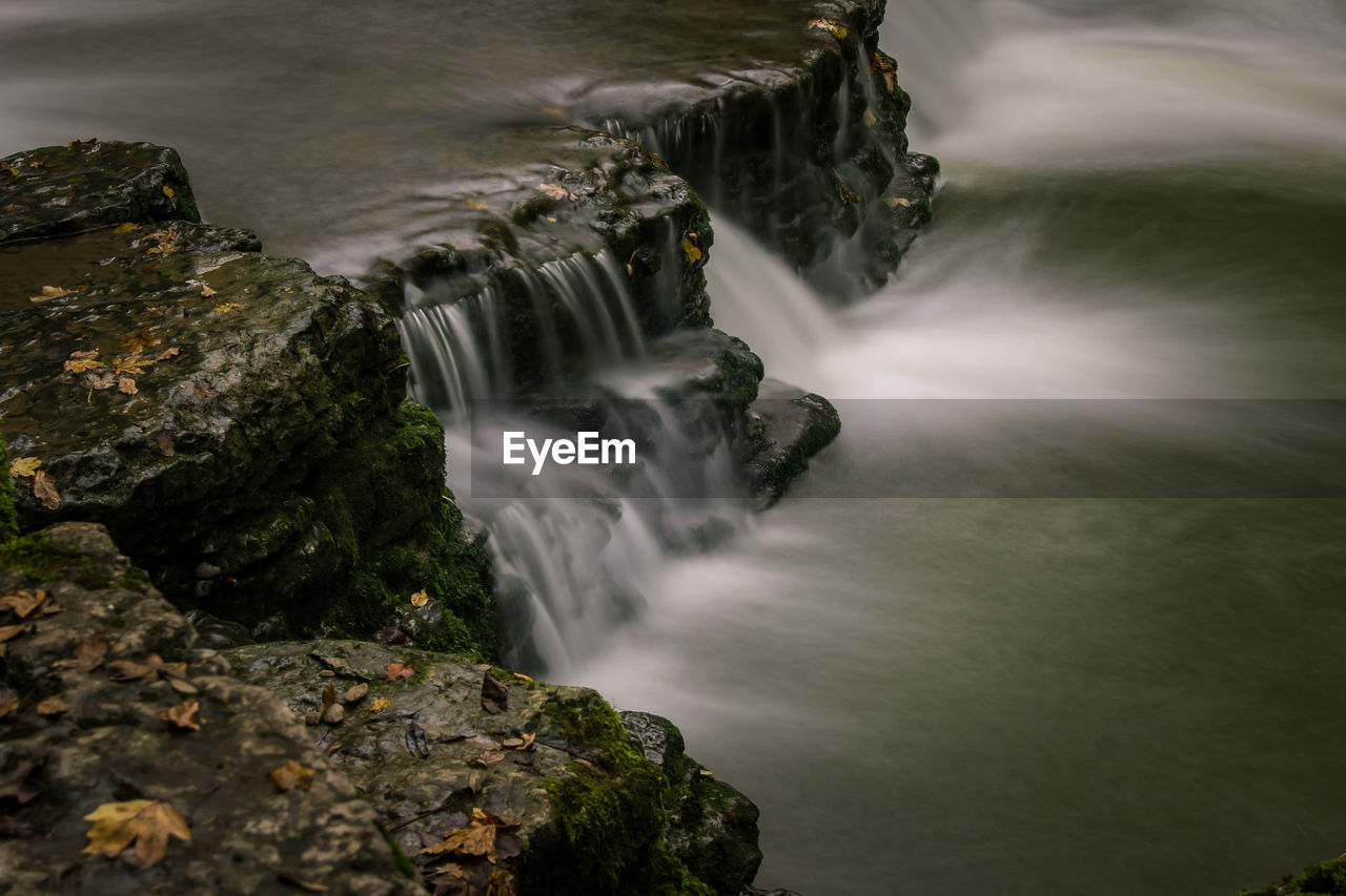 Scenic view of waterfall