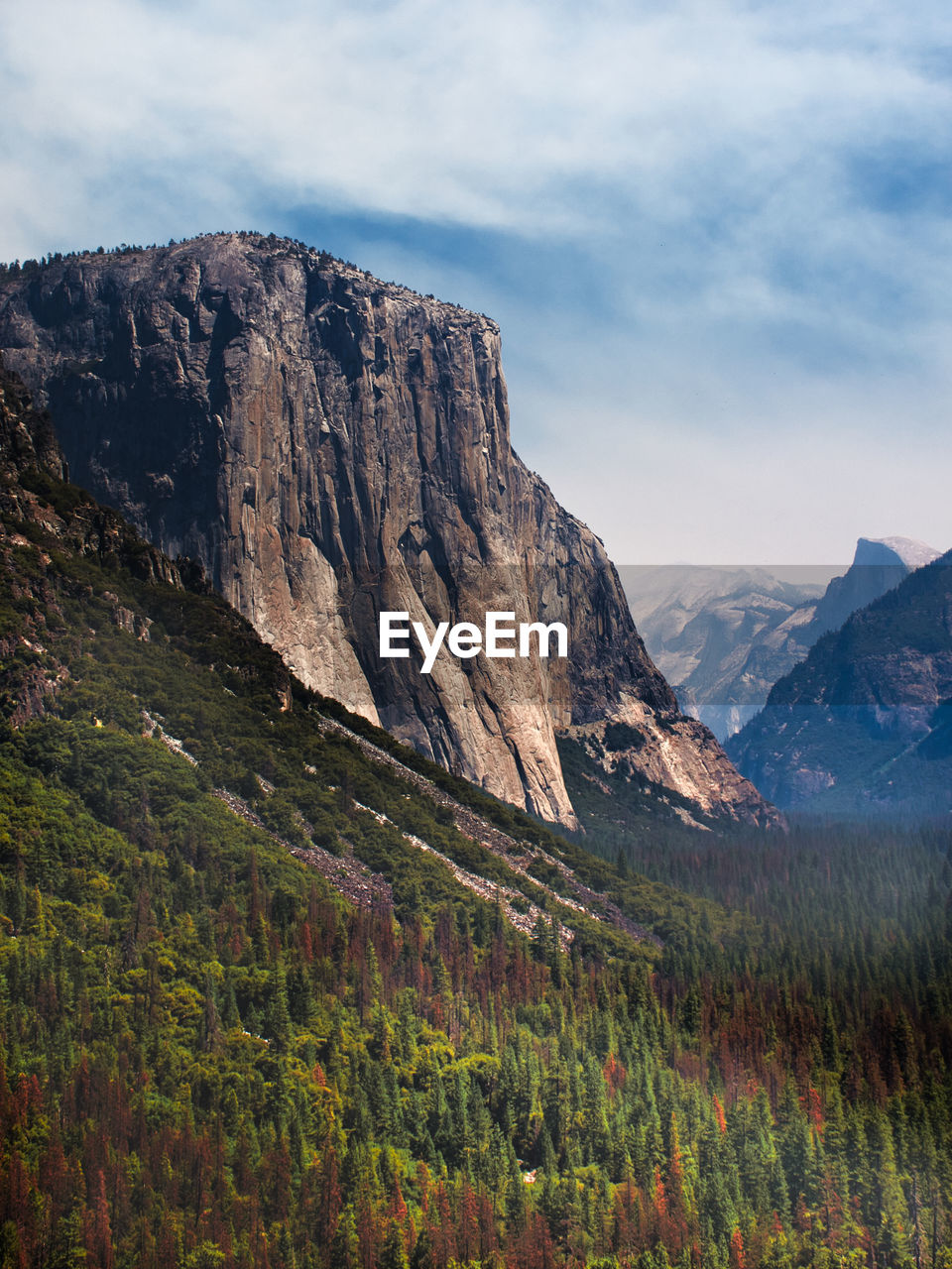 Scenic view of rocky mountains against sky