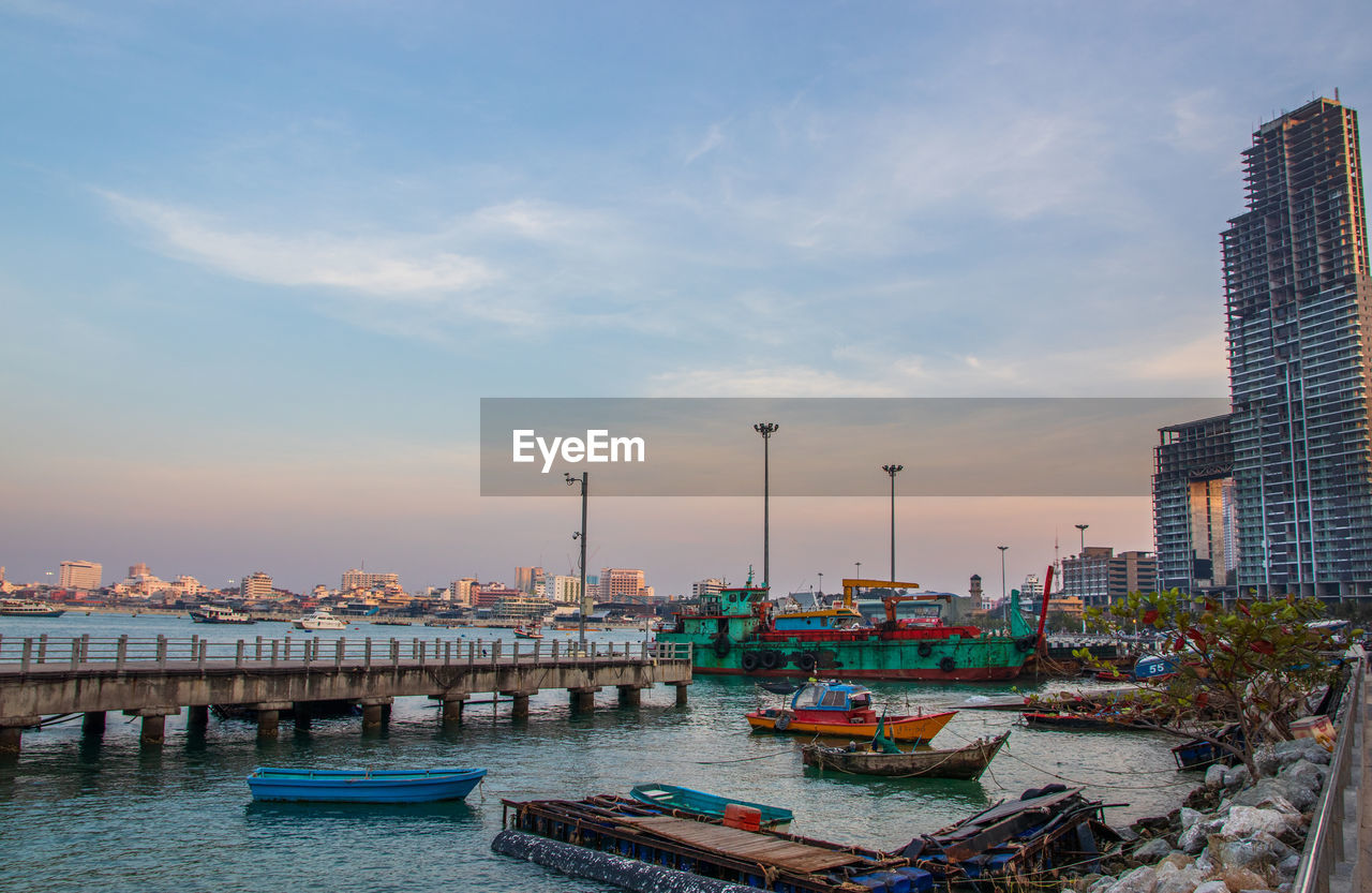 The bali hai pier in the evening of pattaya district chonburi thailand asia