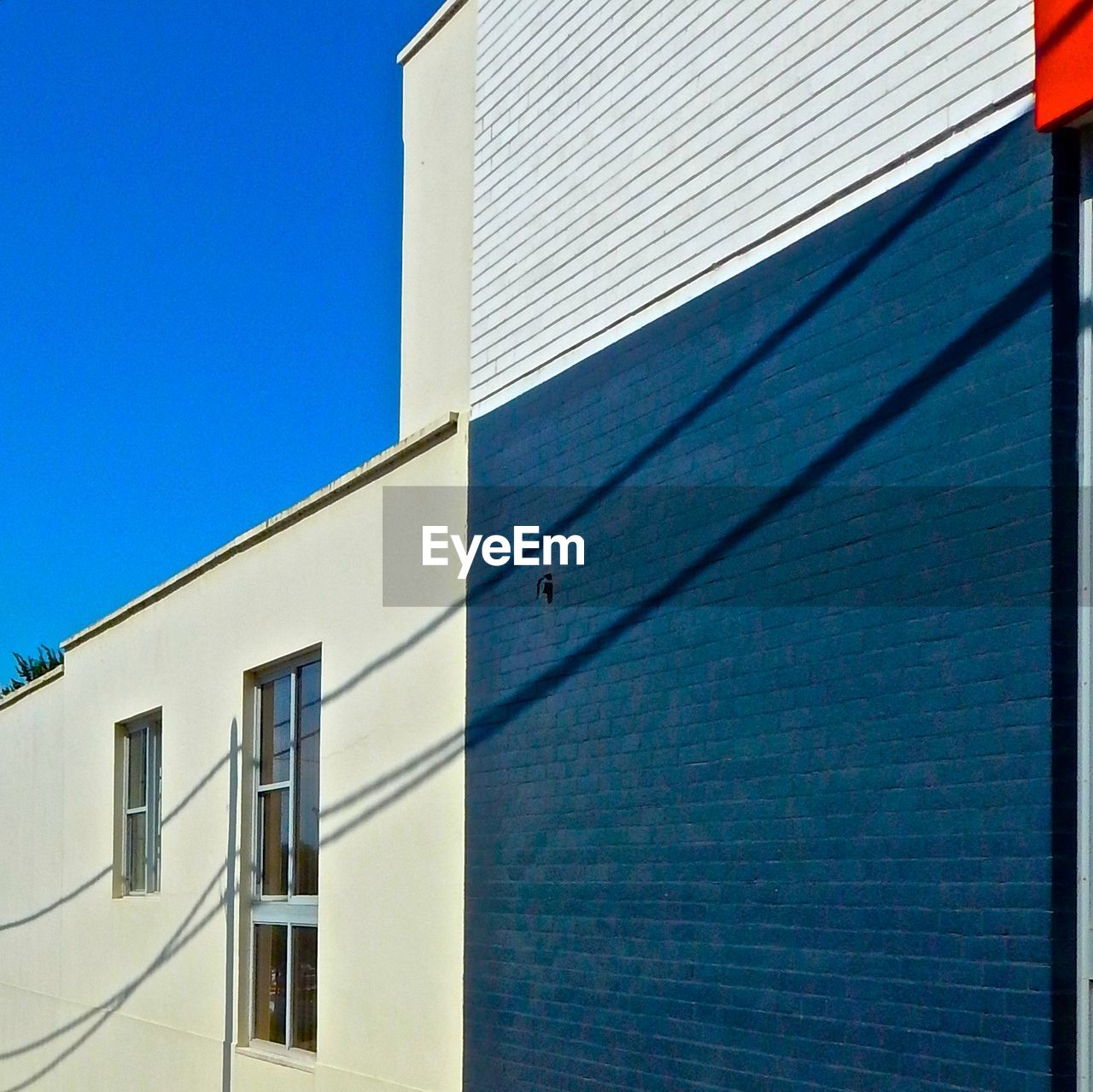 Exterior of building against clear blue sky