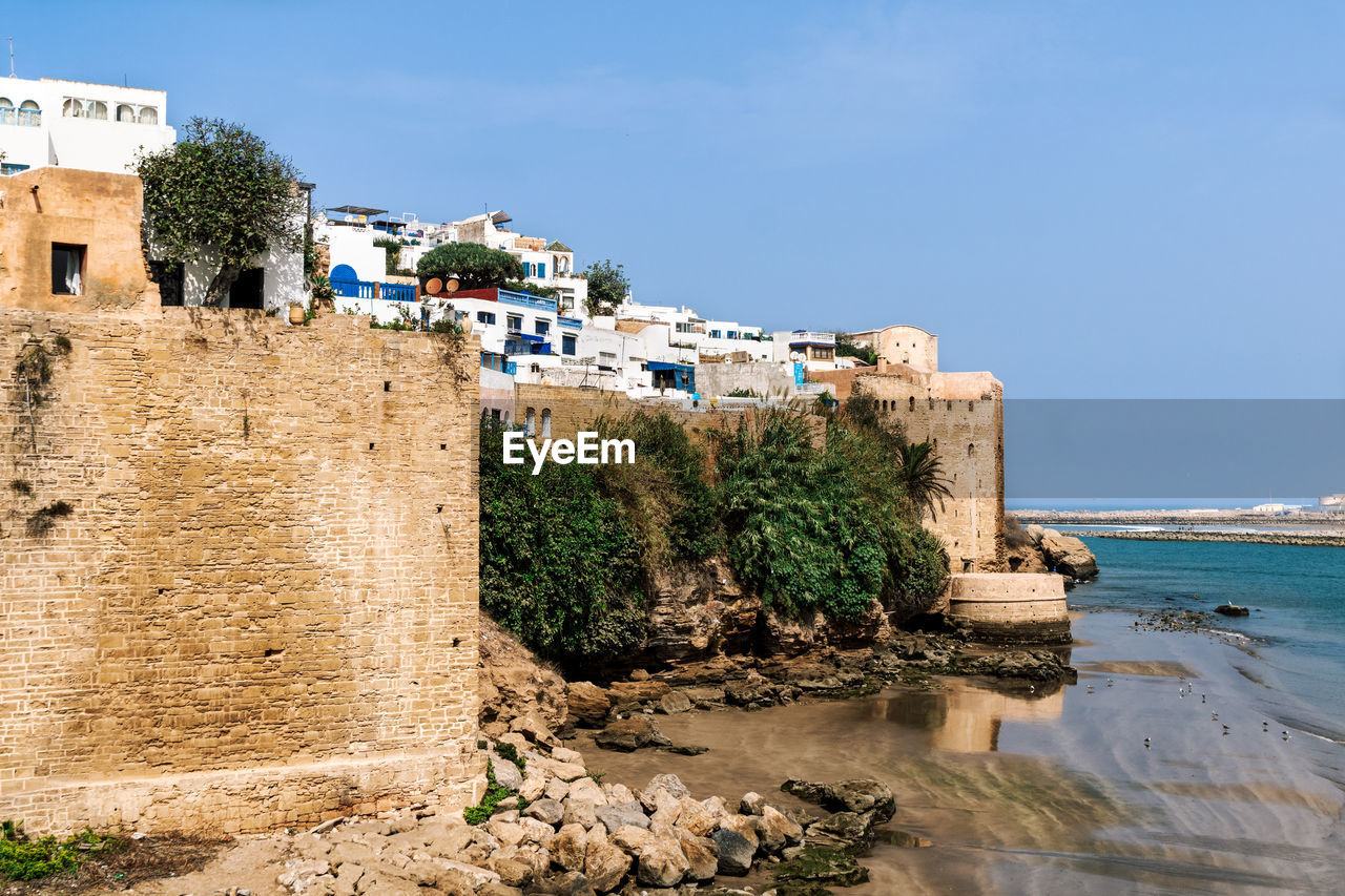 Old town overseeing sea and river, rabat, morocco.